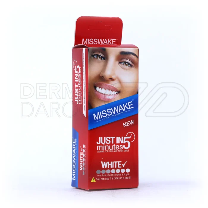 خمیر دندان جاست این ۵ مینوت میسویک سفید کننده فوری دندان با فرمولاسیون قوی حاوی فلوراید و اسانس نعناع برای تنفس تازه