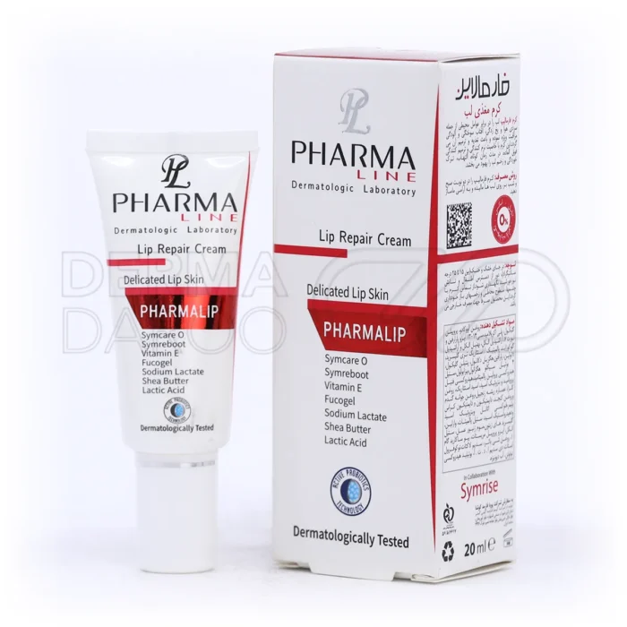 تیوب کرم مغذی لب فارمالیپ فارمالاین 20 میلی لیتر با ترکیبات طبیعی روغن آووکادو موم زنبور عسل و عصاره زنجبیل برای ترمیم ترک لب