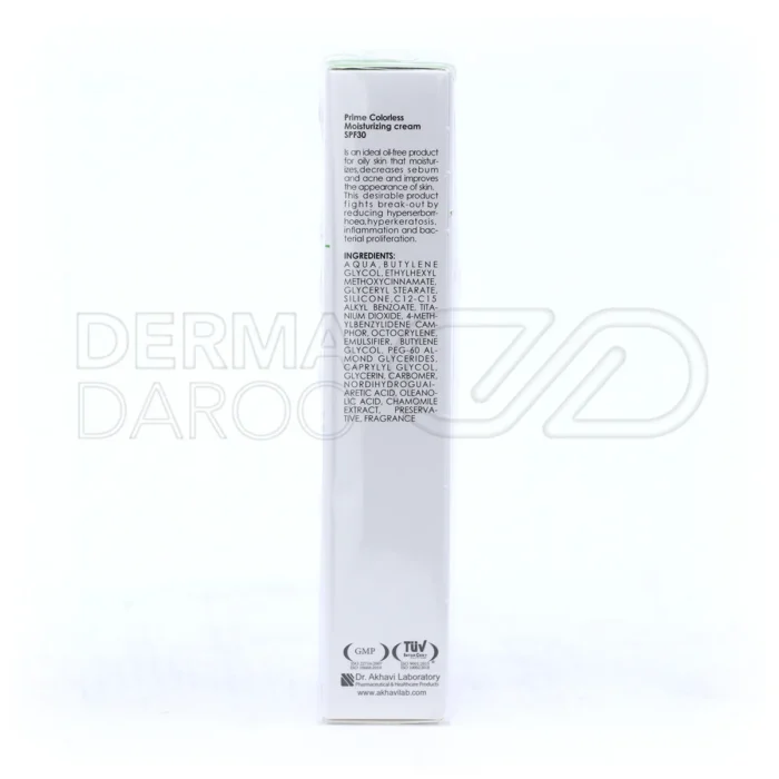 کرم آکنس پرایم SPF30 با خاصیت آبرسانی و کنترل چربی، مناسب پوست چرب و مختلط، محافظ در برابر اشعه UV