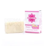 بسته بندی صابون کودک سیوند با ۲۵٪ کرم در جعبه رنگ روشن، مناسب شستشوی ملایم و محافظت از پوست حساس کودکان