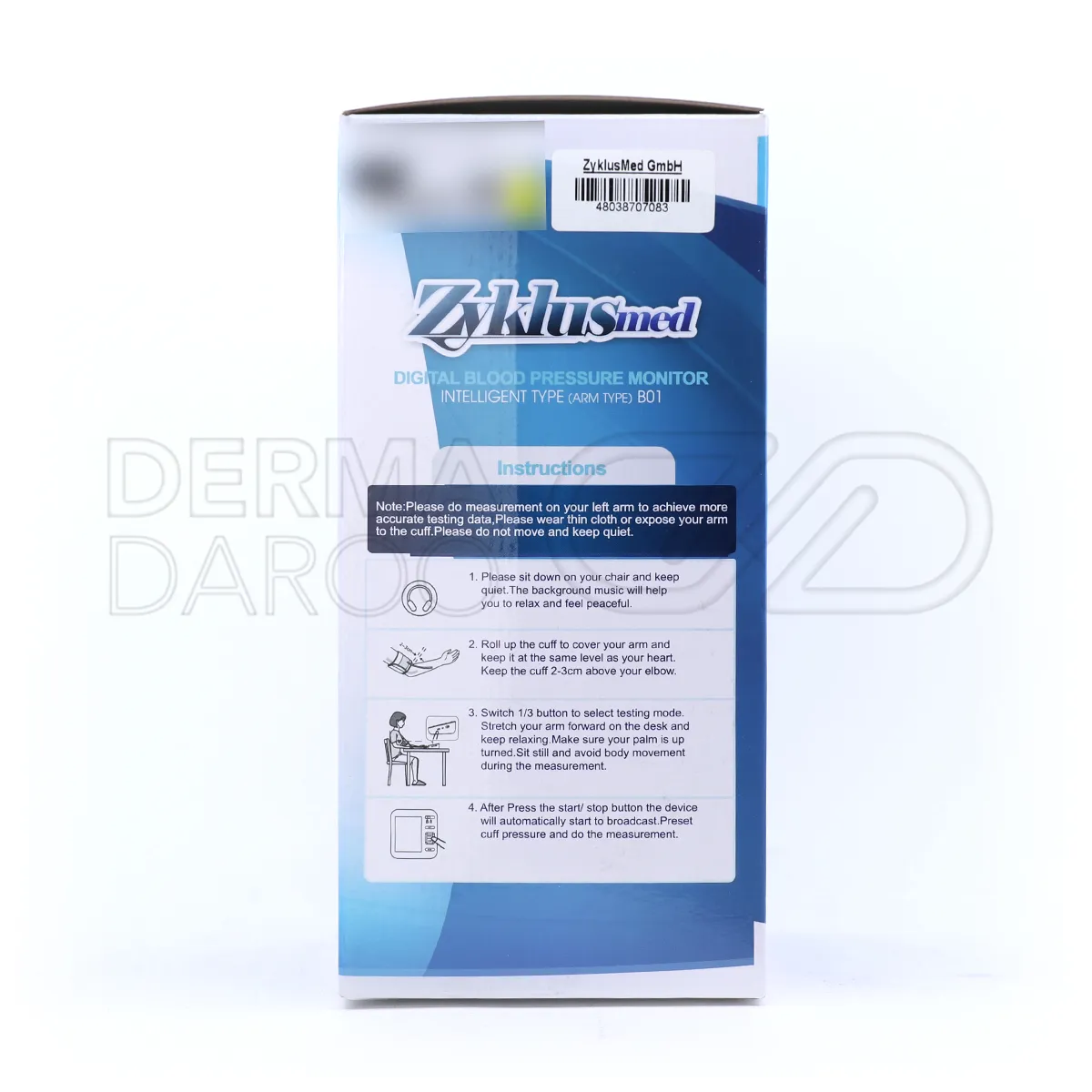 فشارسنج بازویی زیکلاس مد B01 با حافظه 120 تایی برای دو کاربر و قابلیت محاسبه میانگین سه بار اندازه گیری