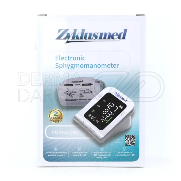 فشارسنج بازویی زیکلاس مد 08C با طراحی ارگونومیک و کیف حمل، دارای تاییدیۀ FDA و CE برای اطمینان از کیفیت