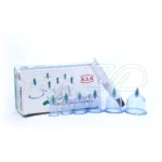 بسته بندی کامل ست بادکش A.S.N با لیوان‌های مختلف و پمپ دستی برای بادکش درمانی رفع خستگی و سم زدایی بدن