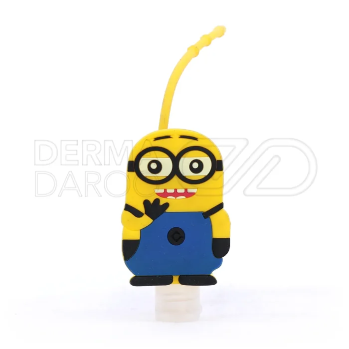 axikid-childrens-hand-sanitizer-silicone-gel (1) بسته بندی ژل ضد عفونی کننده دست عروسکی آکسی کیدز ۵۰ میل با پوشش سیلیکونی طرح حیوانات بامزه و بند آویز برای کودکان