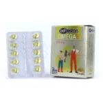 بسته‌بندی 30 عددی سافت ژل امگا ۳ ریچ فرمولا بهستان ۵۰۰ میلی گرم برای سلامت قلب مغز و کاهش التهاب