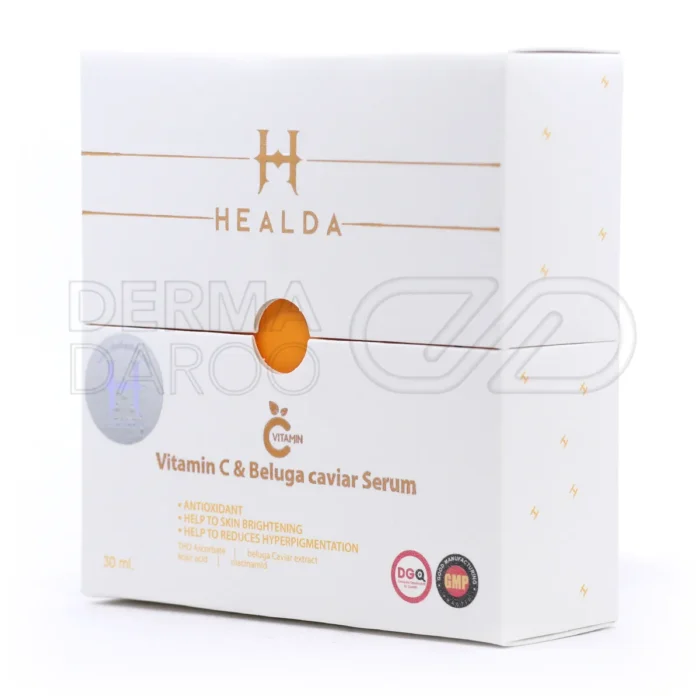 سرم آنتی اکسیدان قوی هیلدا با فرمول آلمانی فاقد پارابن الکل و سولفات مناسب انواع پوست برای کاهش هایپرپیگمنتیشن و درخشندگی چهره