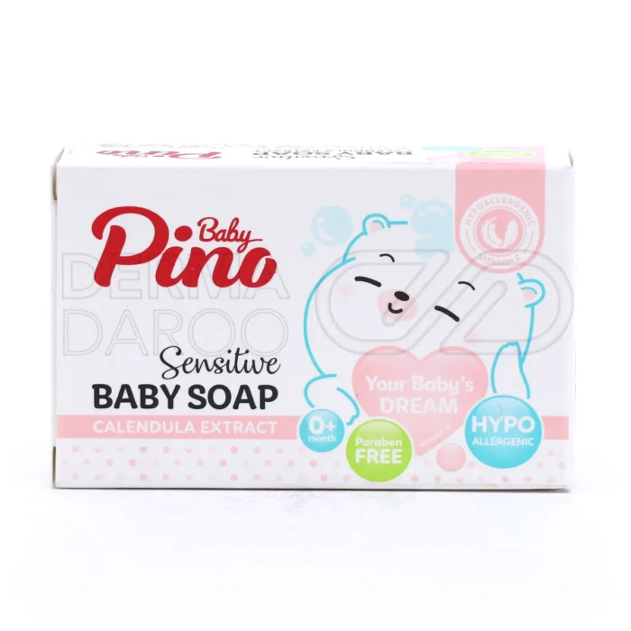 صابون ملایم کالاندولا پینو بیبی با قدرت نرم کنندگی بالا و جلوگیری از خشکی و التهاب پوست نوزادان